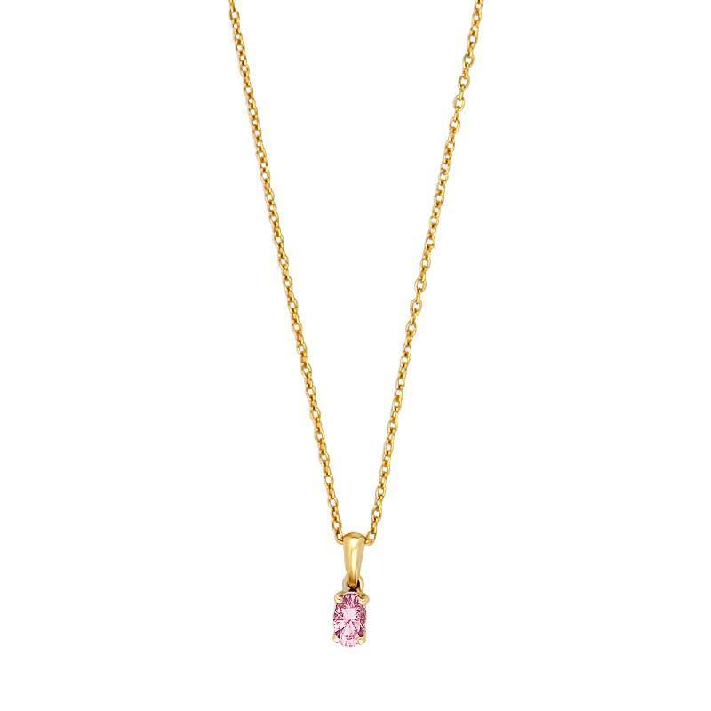 14 Karat Guld Vedhæng med Pink Topas