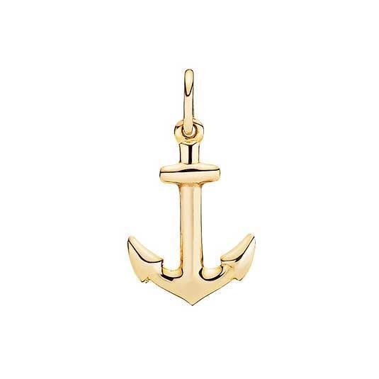 14 Kt Guld Anker Vedhæng 11 X 15 Mm