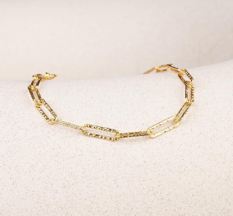 Rustikt Armbånd i Forgyldt Design