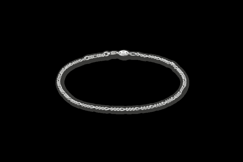 Ix Figaro Ankelkæde i Sølv