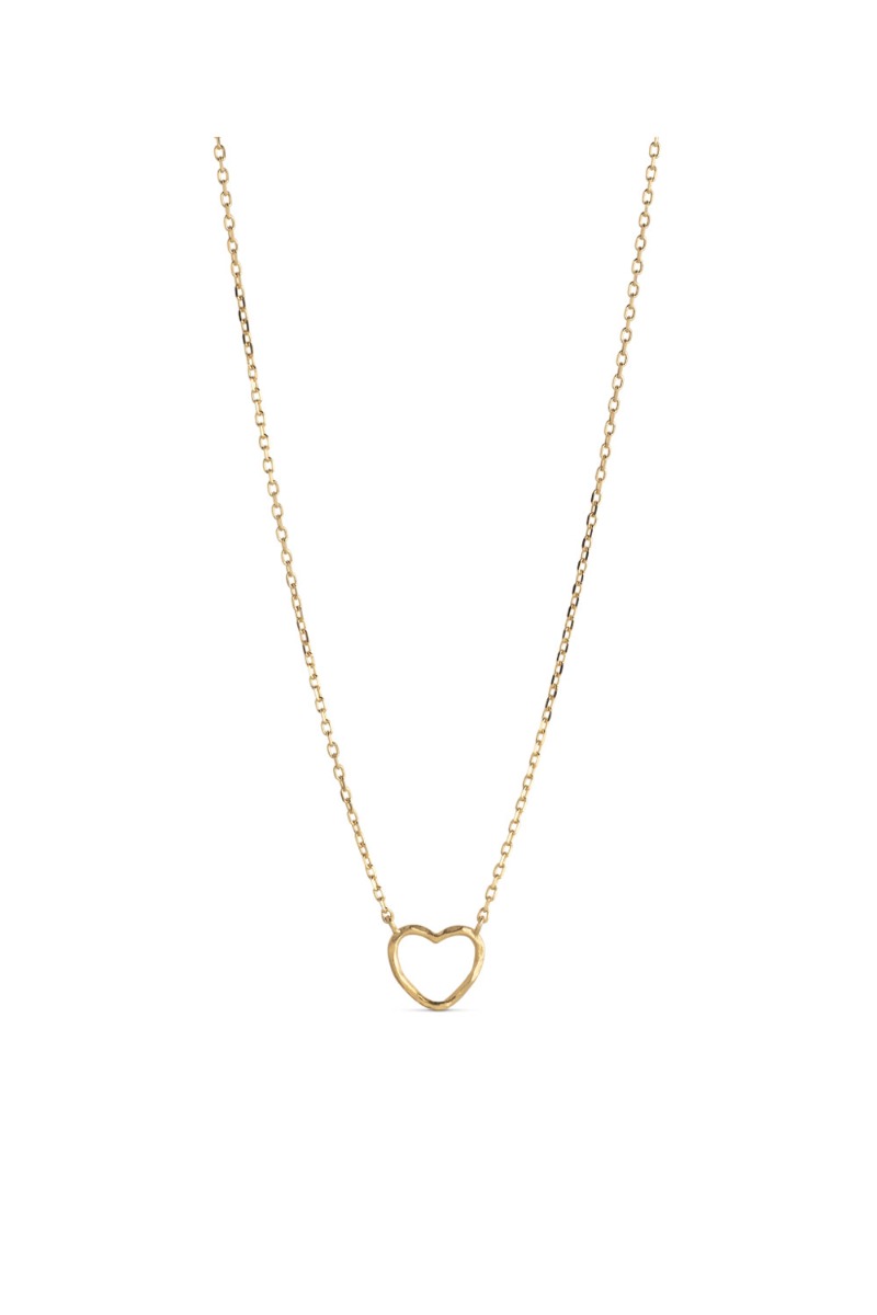 ?ø Enamel - Halskæde - Necklace Organic Heart - Gold