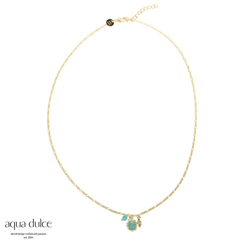 Amazonite Necklace  Golden