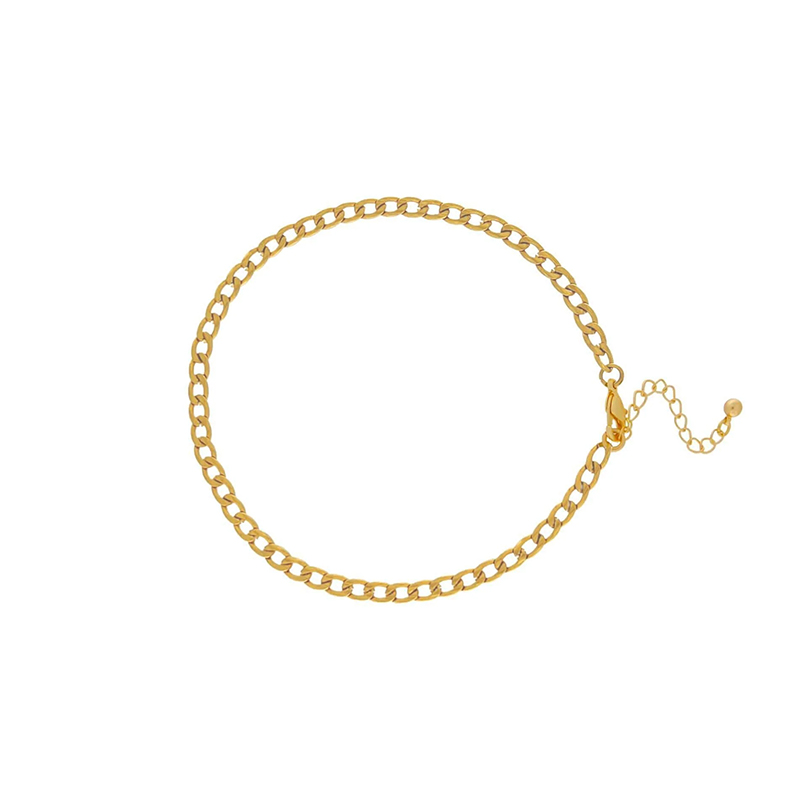 Kraftig ankelkæde i rustfrit stål - Vandfast smykke!