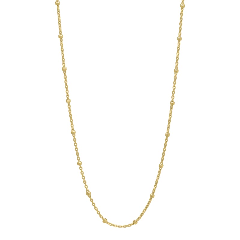 50 cm Halskæde med Dots i 925 Forgyldt Sølv