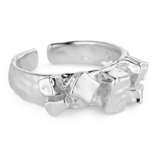 Zoe Ring i Ru 14k Sterling Sølv - Unikt Design