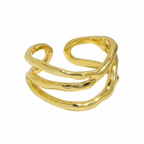 Adara Ring i 14K Guldbelagt Sterlingsølv - Justerbar