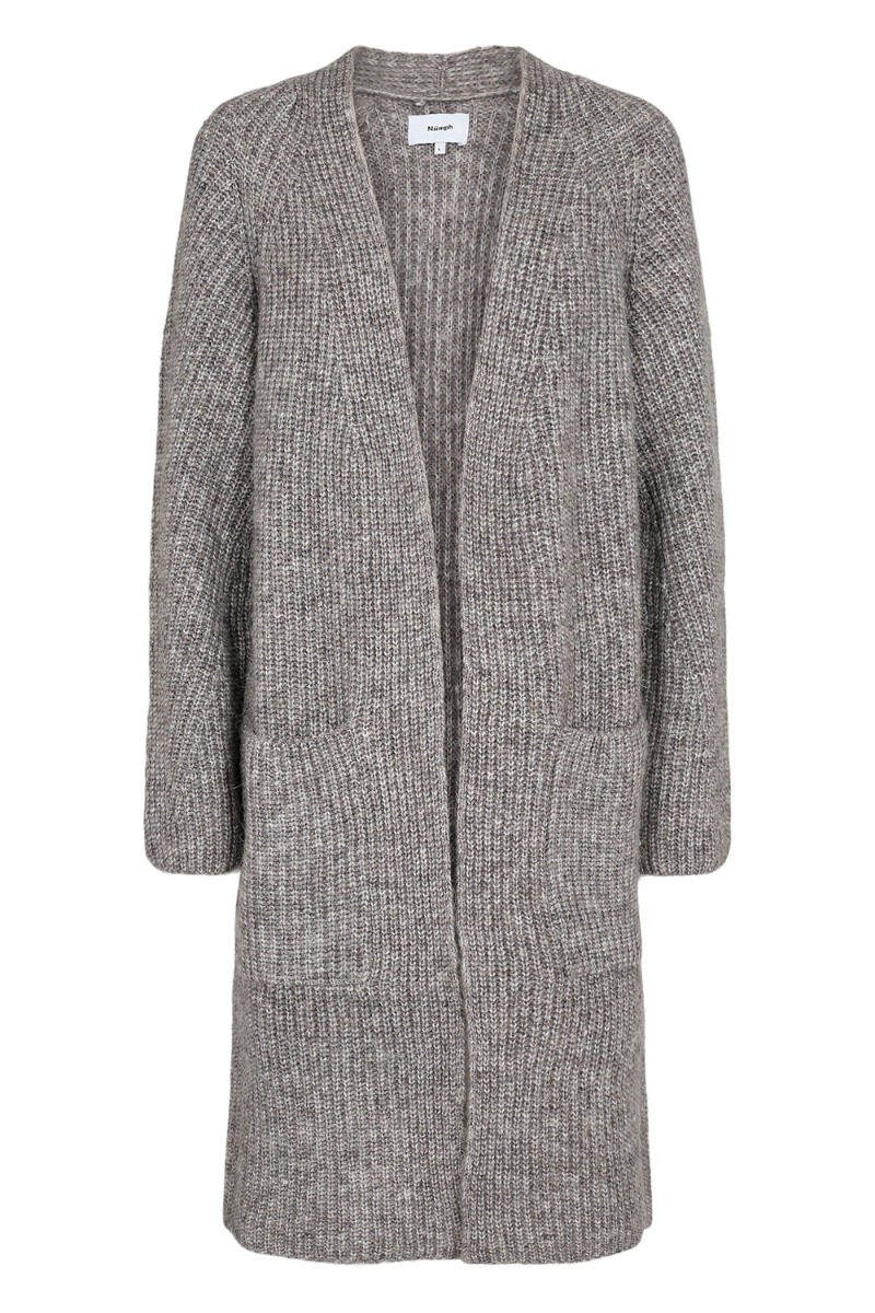Nümph - Nuzindi Lang Strikcardigan - Storm Front Melange