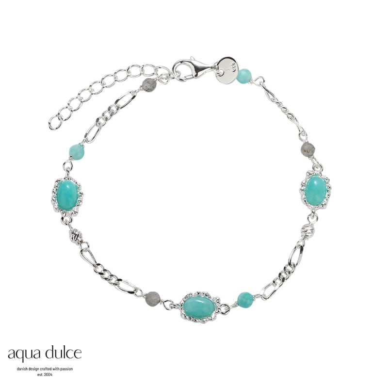Amazonit Mila Armbånd i Sølv - Eksklusivt Smykke
