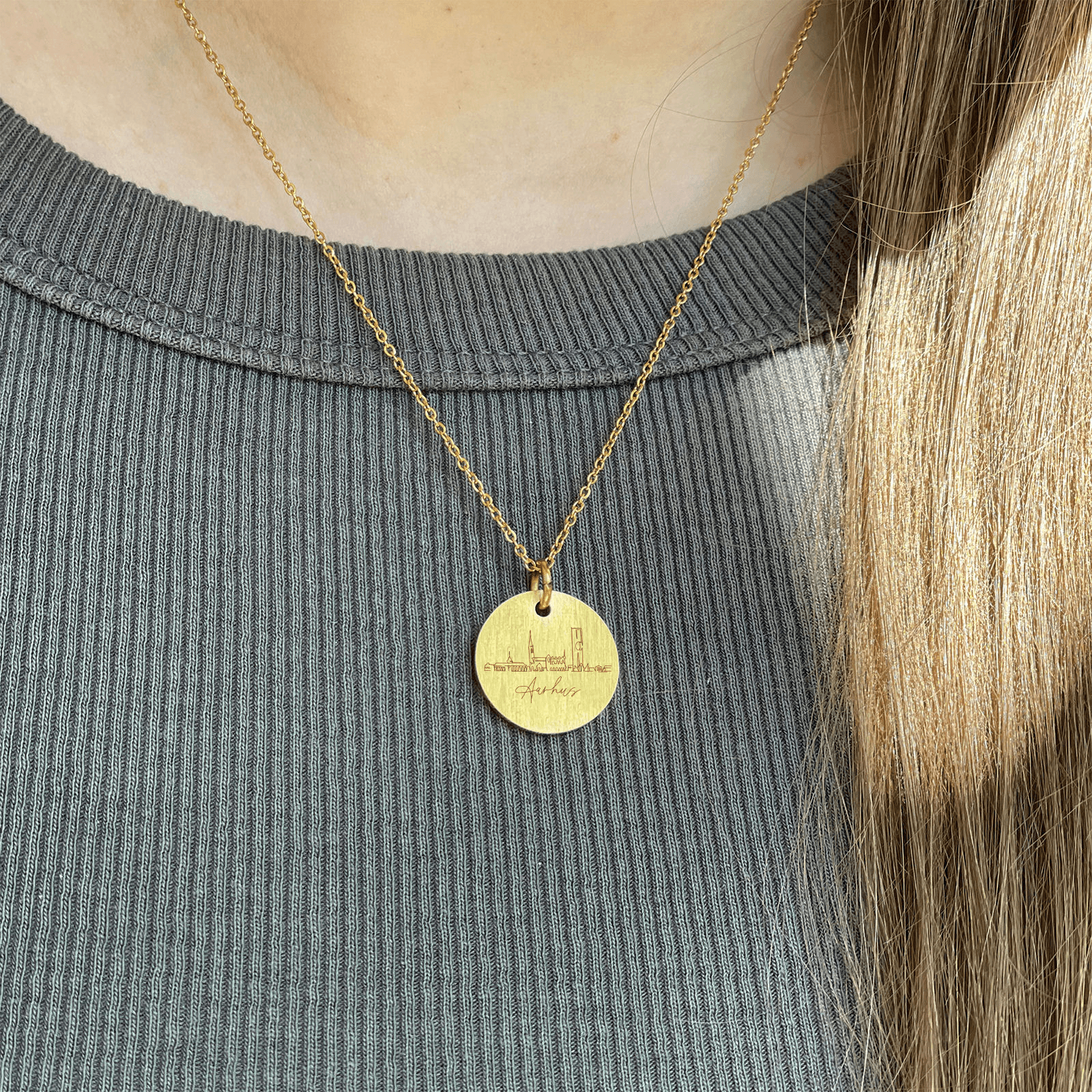 Aarhus Skyline Line Art Smykkeboks - Perfekt Gaveidé