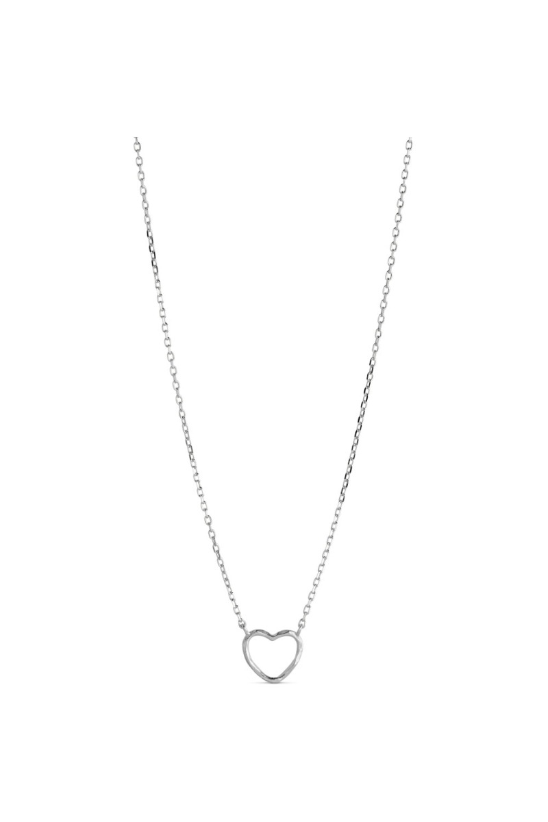 ?ø Enamel - Halskæde - Necklace Organic Heart - Silver